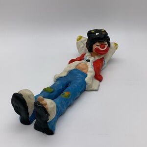 Annette Little ENESCO Imports Ceramic Hobo Clown Door Stopper/Wall/Furniture Art